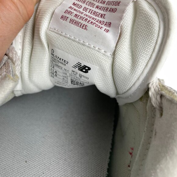 New Balance 574 Men's Size 12 Red Gray White ML574TE2 Sneakers Running Shoes - Picture 9 of 14